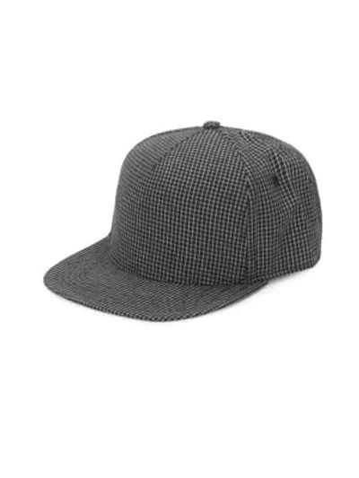 Shop Gents Chairman Check-print Baseball Cap In Black