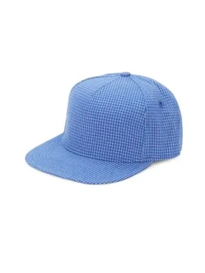 Shop Gents Chairman Check-print Baseball Cap In Royal Blue