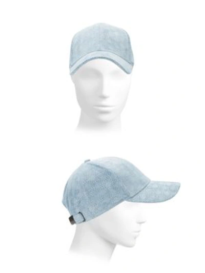 Shop Gents Executive Suede Baseball Cap In Baby Blue