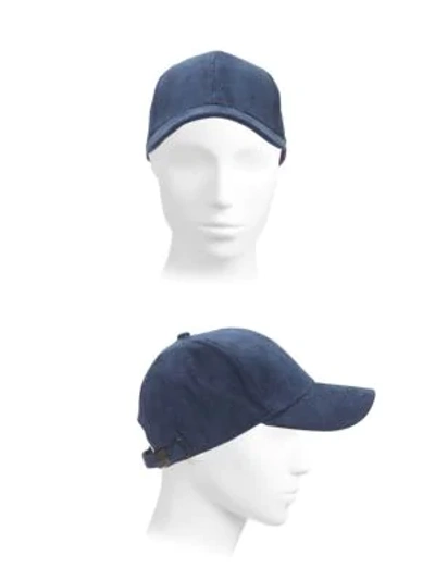 Shop Gents Executive Suede Baseball Cap In Navy