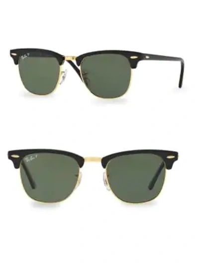 Shop Ray Ban Rb3016 51mm Clubmaster Sunglasses In Black