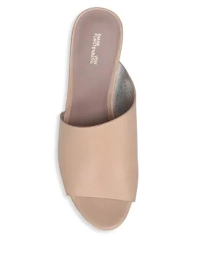 Shop Diane Von Furstenberg Bonnie Tan Platform Wedge Sandals In Cappuccino