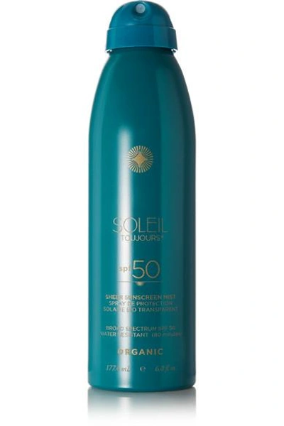 Shop Soleil Toujours Net Sustain Spf50 Organic Sheer Sunscreen Mist, 177.4ml In Colorless