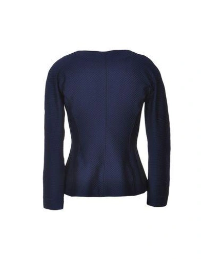 Shop Armani Collezioni Sartorial Jacket In Dark Blue