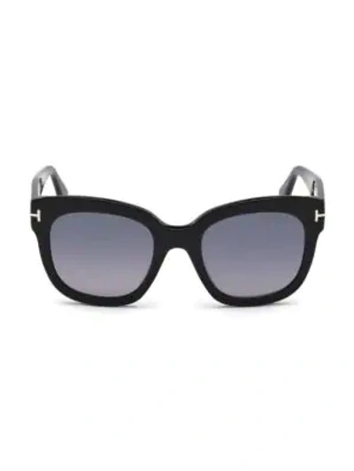 Shop Tom Ford Beatrix 50mm Square Sunglasses In Grey