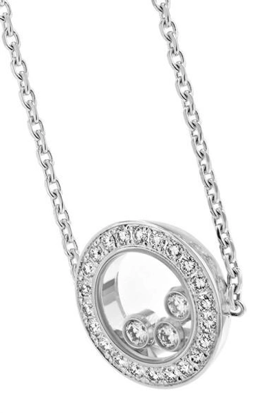 Shop Chopard Happy Diamonds 18-karat White Gold Diamond Bracelet