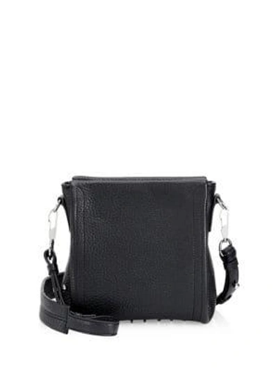 Shop Alexander Wang Mini Darcy Leather Crossbody Bag In Black