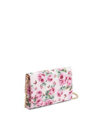 Shop Dolce & Gabbana Floral Crossbody Bag In Rose