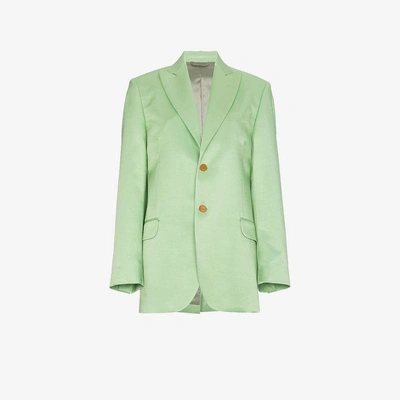 Shop Acne Studios Jaria Suit Jacket In Green