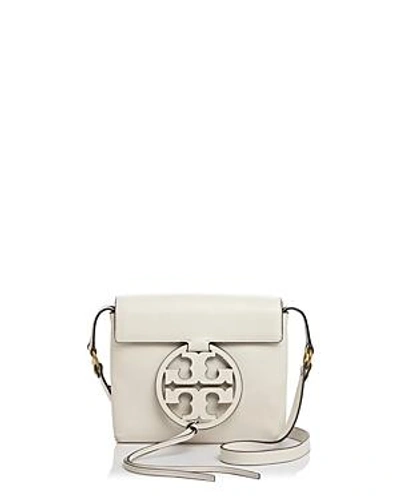 Shop Tory Burch Miller Leather Crossbody In Birch Ivory/gold