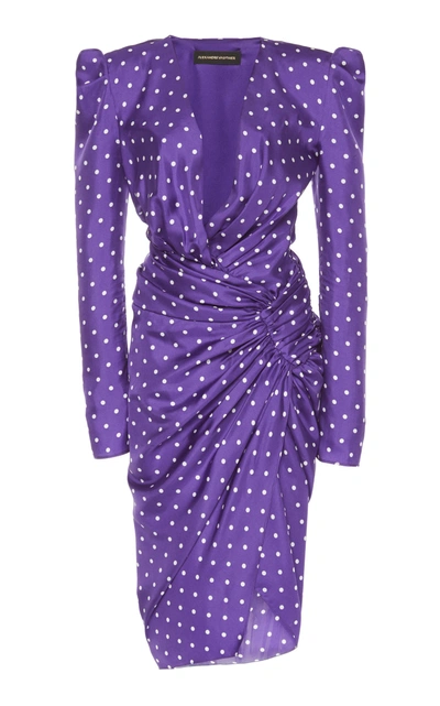 Alexandre Vauthier Polka Dot Ruched Dress In Print ModeSens