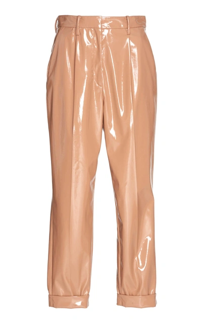 Shop N°21 N&deg;21 Romina Patent Leather Pant In Neutral