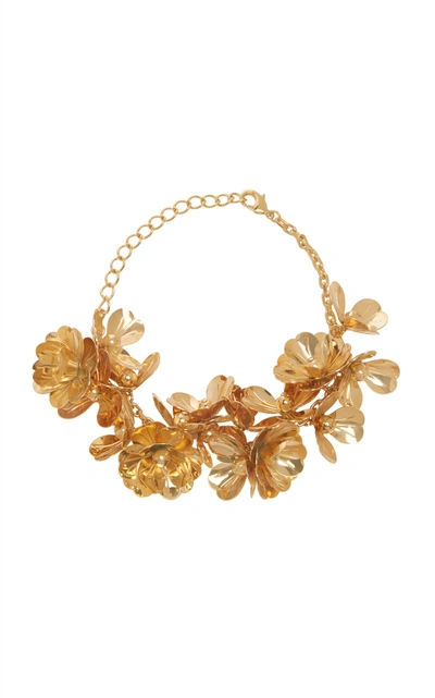 Balmain Gold Mini Rose Necklace | ModeSens