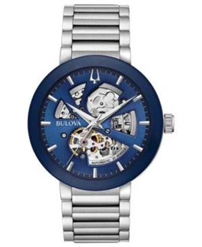 Shop Bulova Men's Futuro Stainless Steel Bracelet Watch 42mm