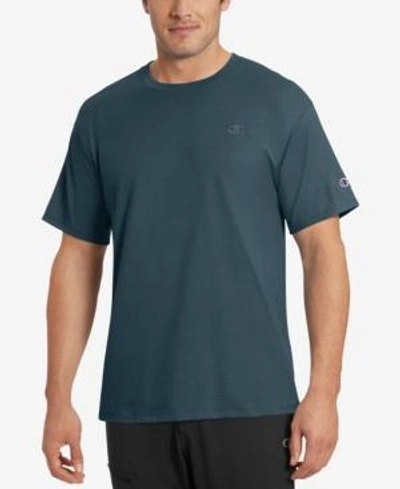 Shop Champion Men's Cotton Jersey T-shirt In Juniper Blue