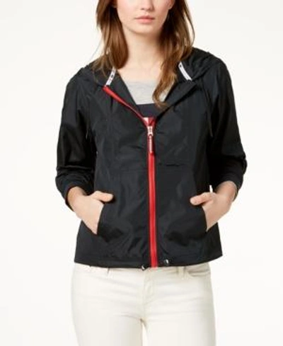 Shop Tommy Hilfiger Sport Hooded Jacket, Created For Macy's In Black
