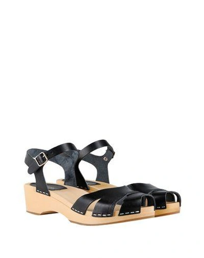 Shop Swedish Hasbeens Sandals In Black