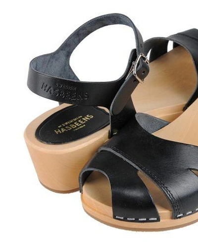 Shop Swedish Hasbeens Sandals In Black