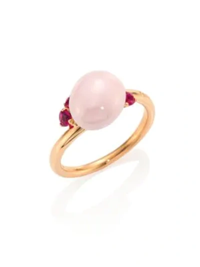 Shop Pomellato Women's Rubies, 18k Rose Gold & Ceramic Ring