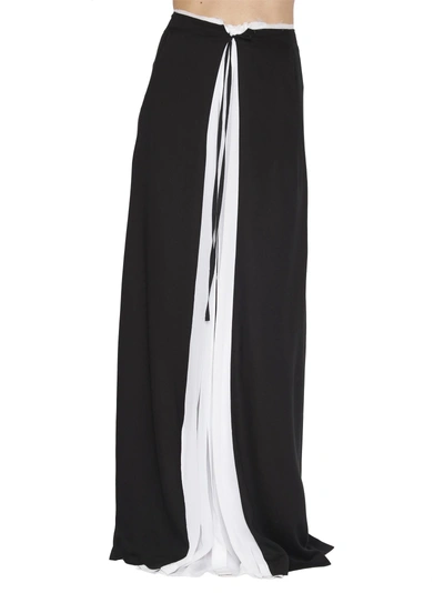 Shop Ann Demeulemeester Skirt In Black & White
