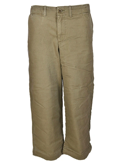 Shop Polo Ralph Lauren Straight Wide Trousers In Green