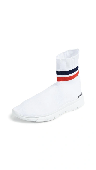 Shop Joshua Sanders Jump Sock Booties In White
