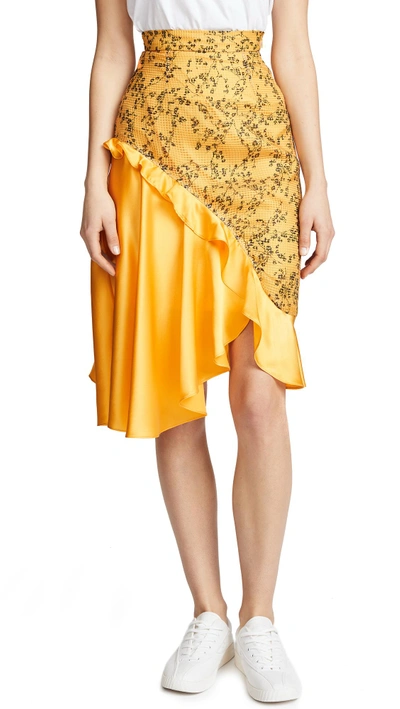 Shop Pamplemousse Phoebe Skirt In Yellow