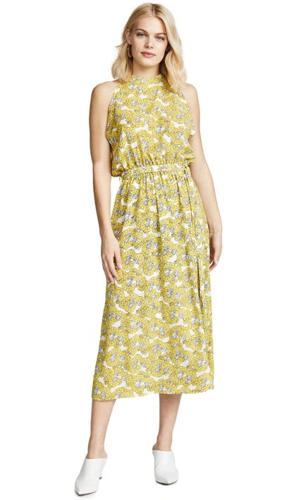 Shop Robert Rodriguez Dania Floral Dress In Yellow Floral