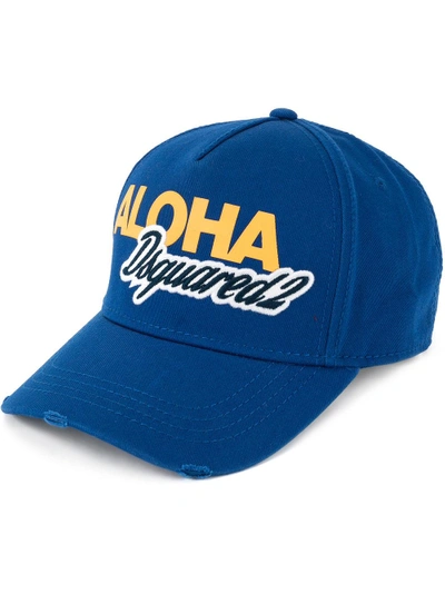 Shop Dsquared2 Aloha Logo Baseball Cap