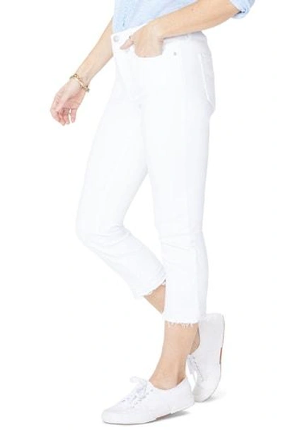 Shop Nydj Release Hem Capri Skinny Jeans In Optic White