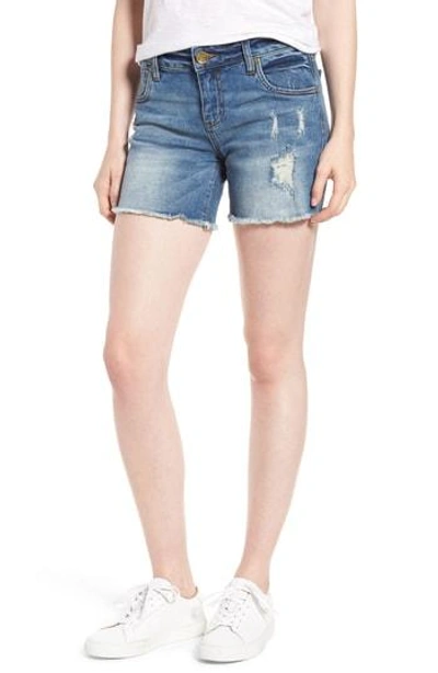 Shop Kut From The Kloth Gidget Distressed Denim Shorts In Constructive