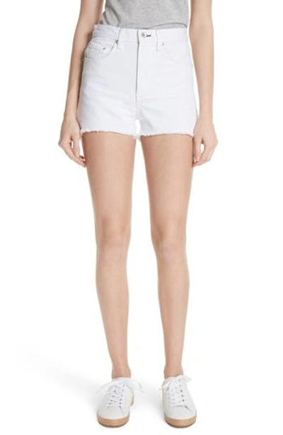 Shop Rag & Bone Justine High Waist Cutoff Denim Shorts In White
