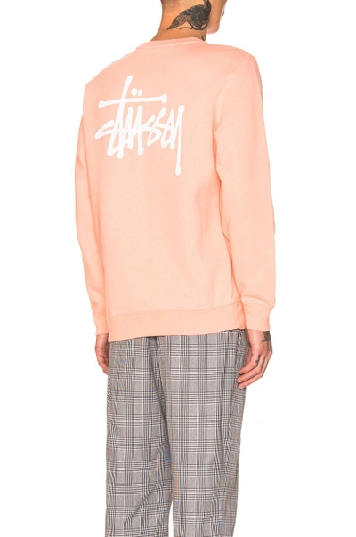 Shop Stussy Basic  Pullover In Coral