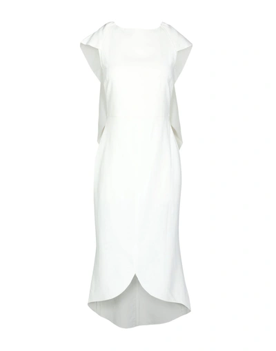 Shop Antonio Berardi Midi Dress In White