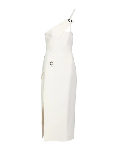 Shop Mugler Knee-length Dress In White