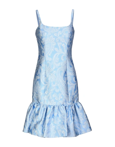 Shop Michael Kors Short Dress In Sky Blue