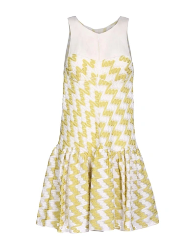 Shop Missoni Short Dress In Light Yellow