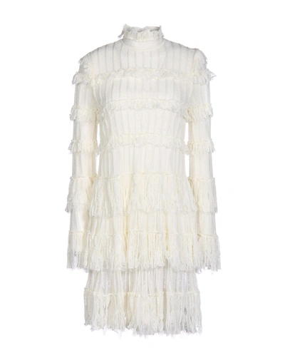 Shop Alexander Mcqueen Short Dress In Beige