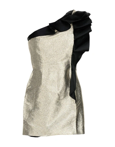 Shop Christian Pellizzari Short Dresses In Platinum