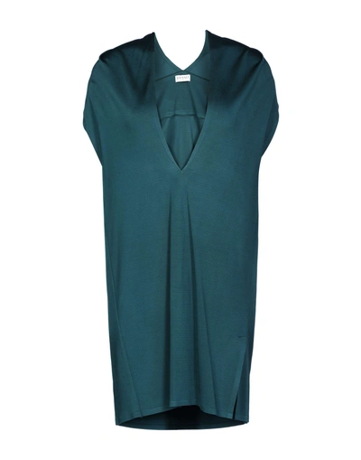 Shop Vionnet Short Dress In Deep Jade