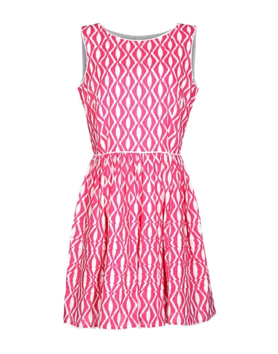 Shop Oscar De La Renta Short Dresses In Fuchsia