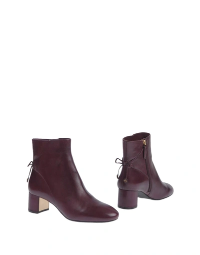Shop Tory Burch Ankle Boot In Deep Purple