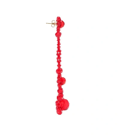 Shop Simone Rocha Crystal-embellished Earrings In Red