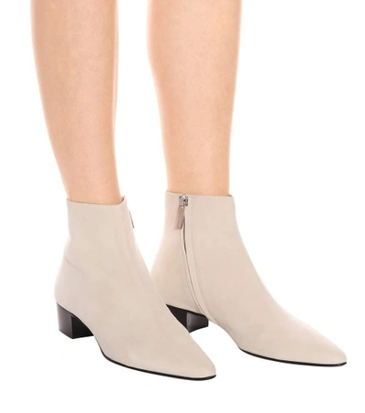 Shop The Row Ambra Suede Ankle Boots In Neutrals
