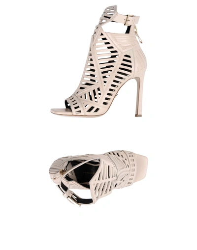 Shop Daniele Michetti Sandals In Pale Pink