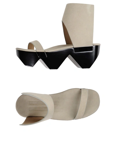 Shop Rick Owens Sandals In Grey