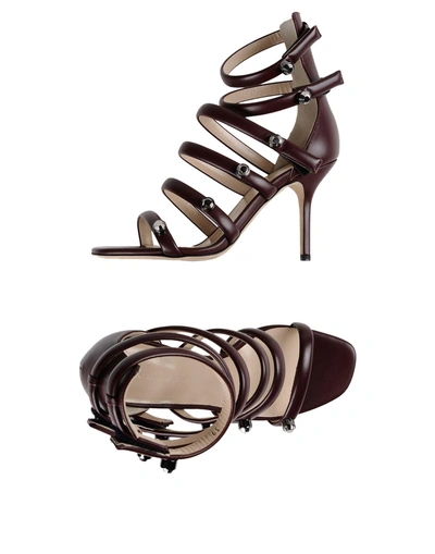 Shop Christopher Kane Sandals In Cocoa