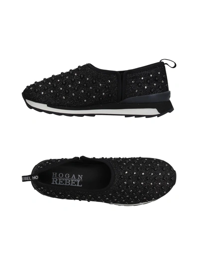 Shop Hogan Rebel Woman Sneakers Black Size 7.5 Textile Fibers