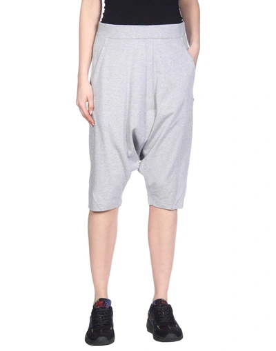 Shop Y-3 Cropped Pants & Culottes In Light Grey