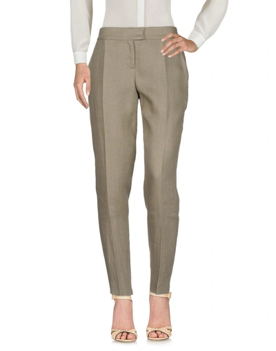 Shop Andrew Gn Casual Pants In Khaki